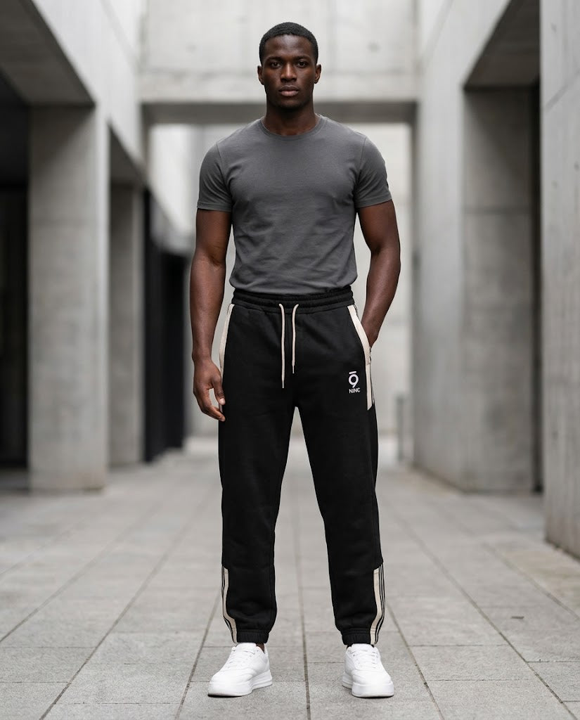 Jogging homme molleton à bandes latérales contrastées, Tendressa
