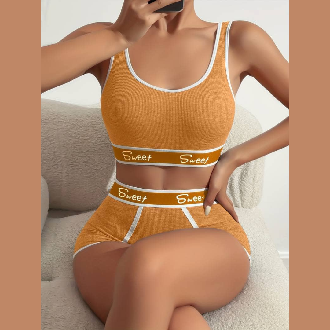 Ensemble Deux Pièces – Haut Style Spencer à Bras Fins et Culotte pour Confort et Sérénité