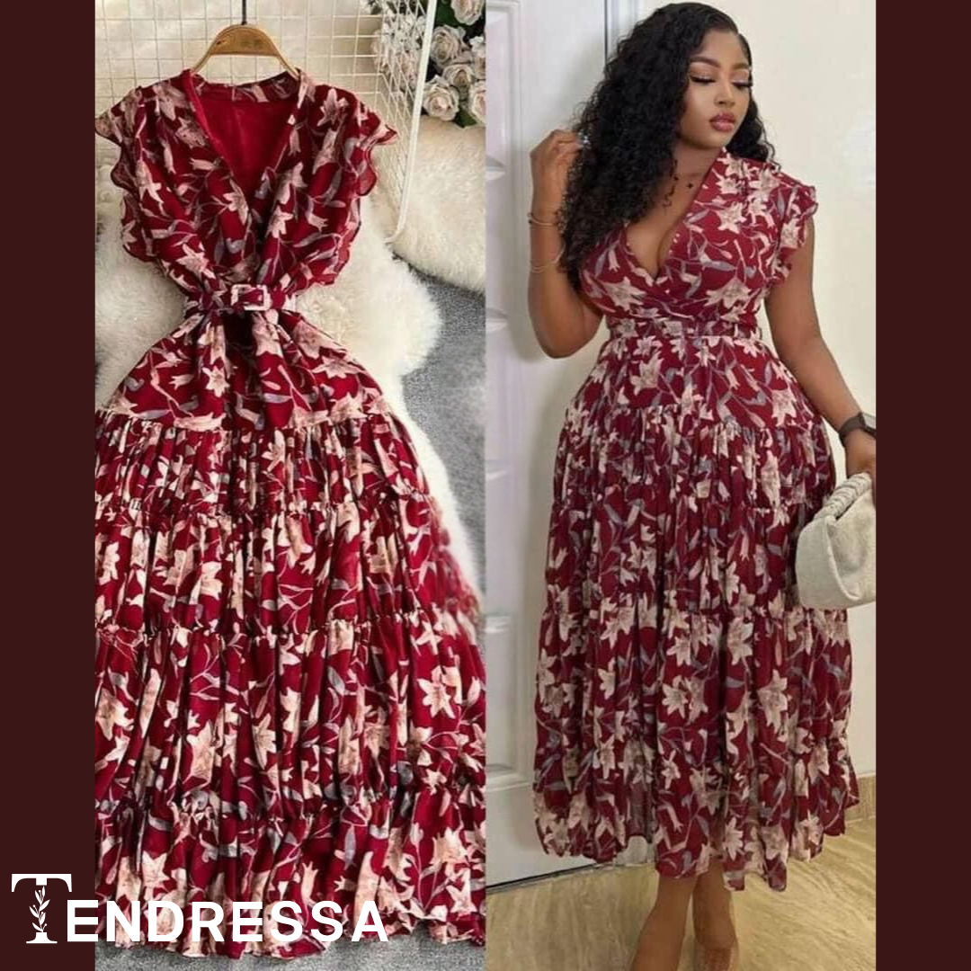 Robe Élégante à Manches Courtes