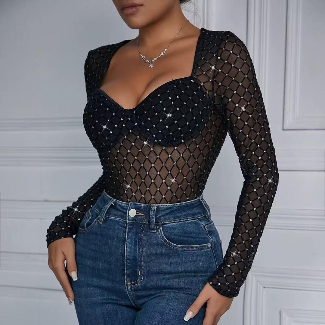 Élégance Cristalline : Le Body Glamour à Strass