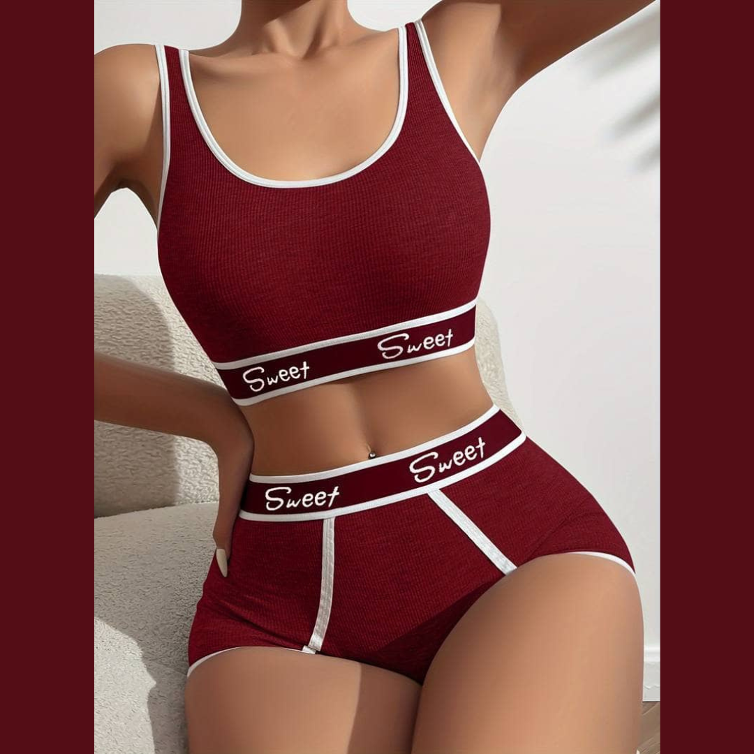 Ensemble Deux Pièces – Haut Style Spencer à Bras Fins et Culotte pour Confort et Sérénité