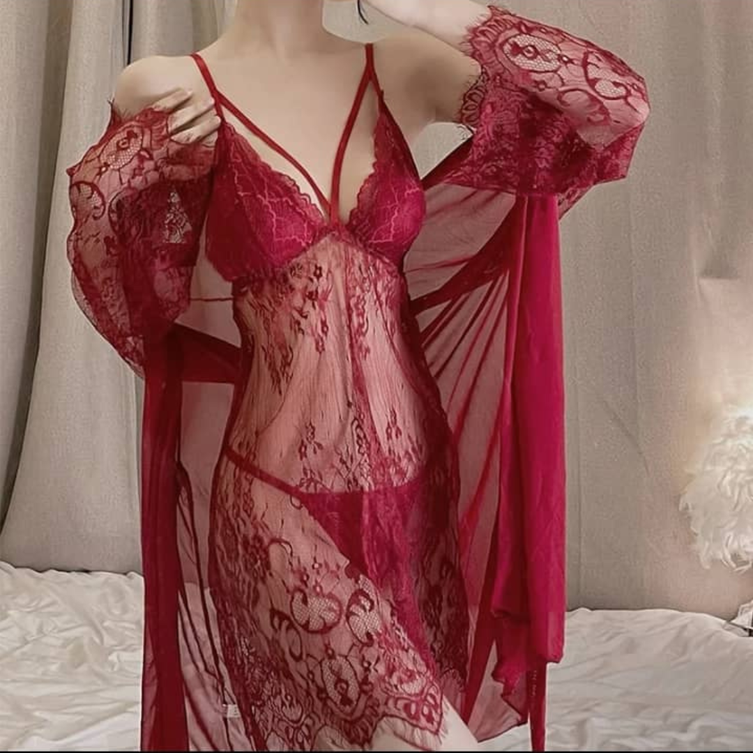 Robe de nuit sexy pour femme Douceur et Confort 3 pieces Tendressa