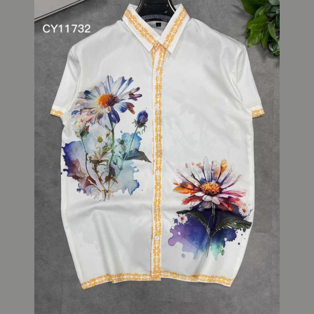 Chemise à Motifs Floraux - Élégance et Modernité