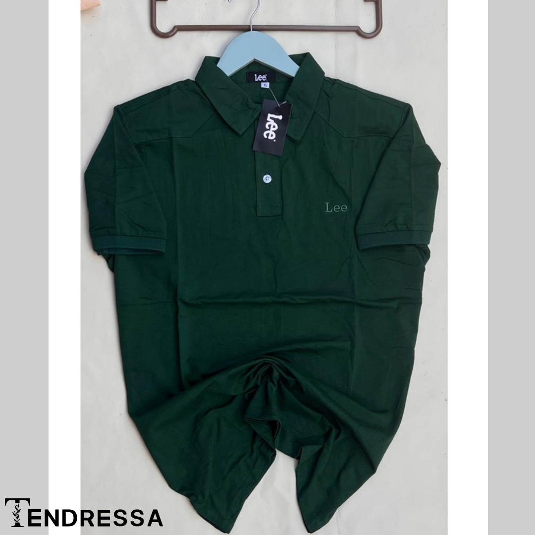 Élégance Subtile: Polo Vert Foncé Lee, Confort et Sophistication Assurés