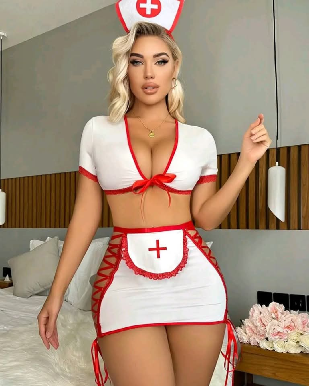 Déguisement Sexy Infirmière – Ensemble Séduction à Dentelle