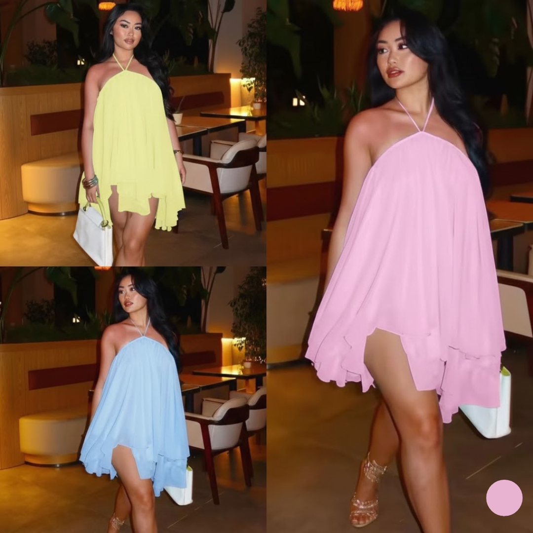 Robe Courte Fluide – Douceur & Féminité