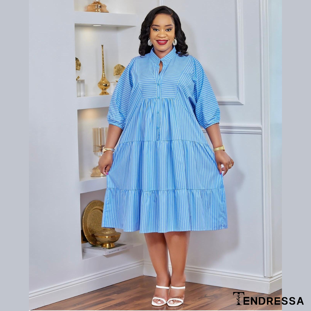 Robe Chemise Rayée “Soft Chic” – Élégance Décontractée Disponible en 3 Coloris