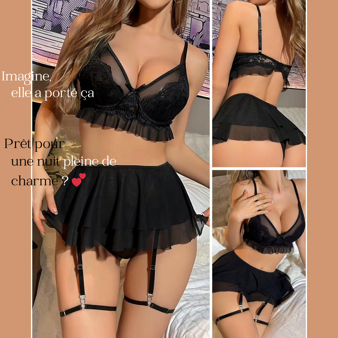 Ensemble nuisette noire charme & séduction
