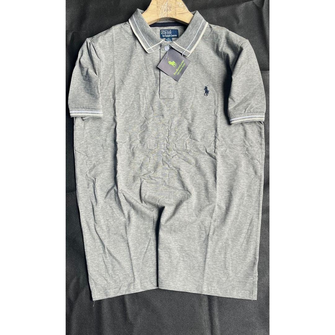Polo Gris à Manches Longues