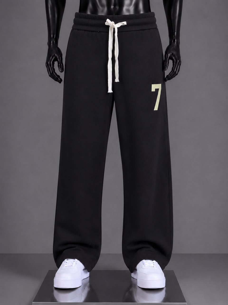Pantalon large noir numéro 7 varsity
