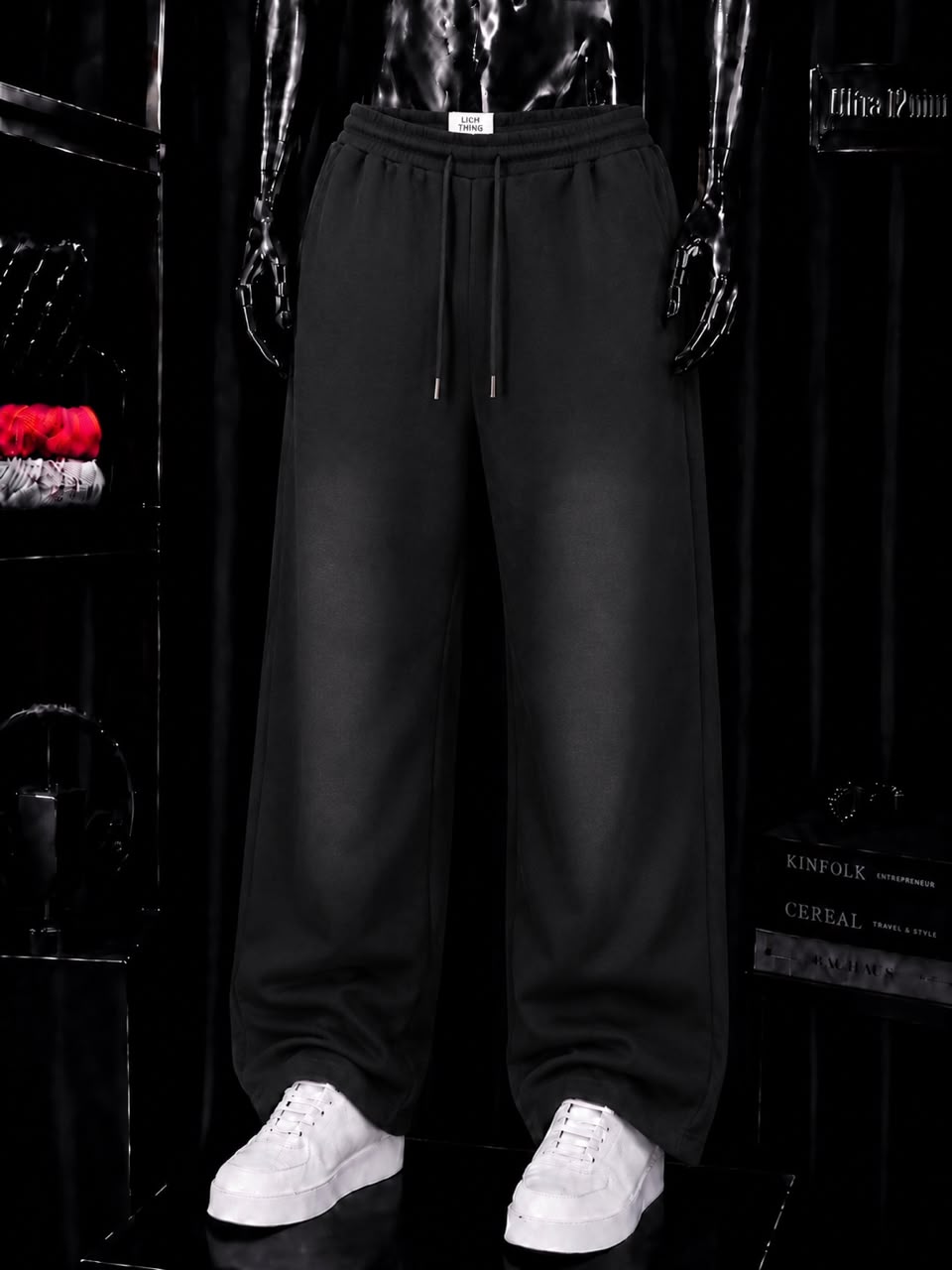 Pantalon jogging noir essentiel