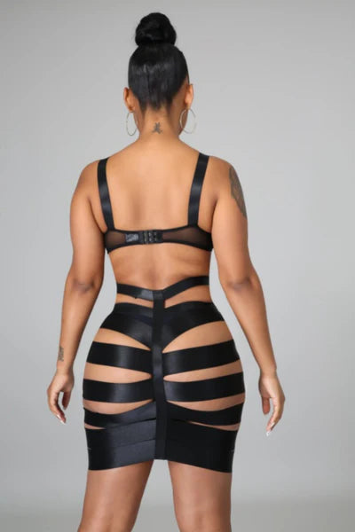 Audace & Élégance : La Robe Bandage Séduction Noire