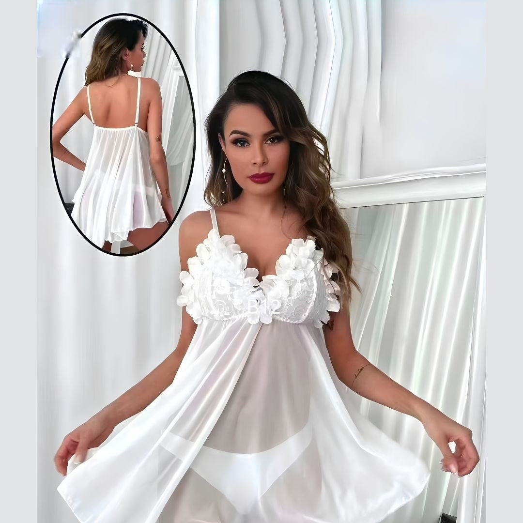 Nuisette Babydoll Tulle — Romance Fleurie 🤍