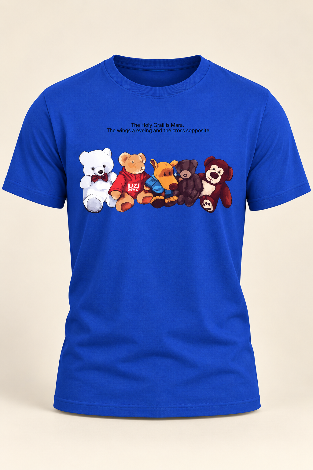 T-shirt imprimé peluches, détail de l'imprimé
