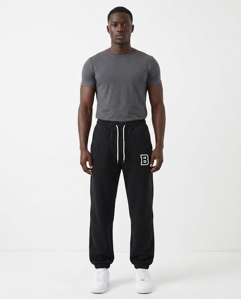 Jogging homme molleton gris à lettre imprimée, Tendressa
