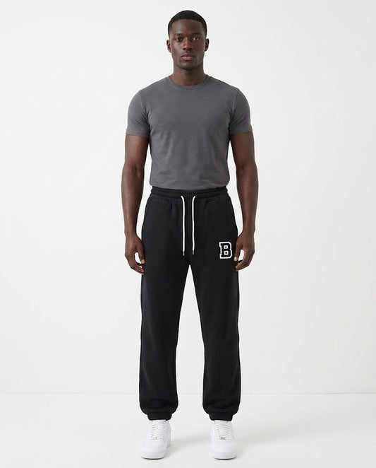 Jogging homme molleton gris à lettre imprimée, Tendressa