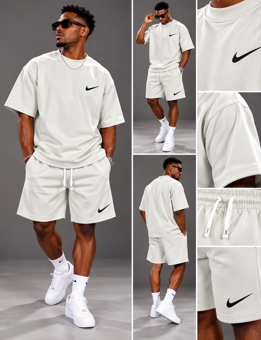 Ensemble Homme 2 Pièces T-shirt & Short – Style Urbain Élégant