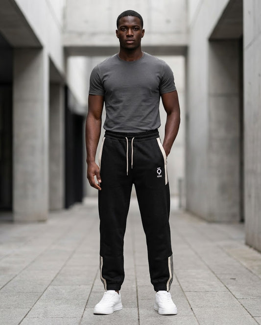 Jogging homme molleton à bandes latérales contrastées, Tendressa