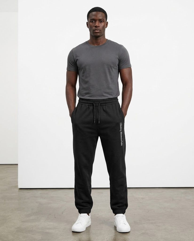 Jogging homme molleton gris à inscription verticale, Tendressa