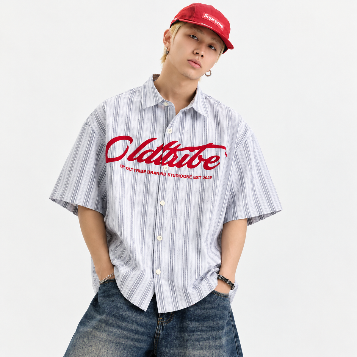 Chemise Oversize Rayée Homme – Style Streetwear