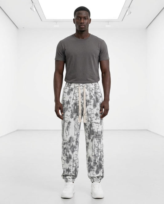 Jogging homme en velours côtelé à imprimé abstrait, Tendressa