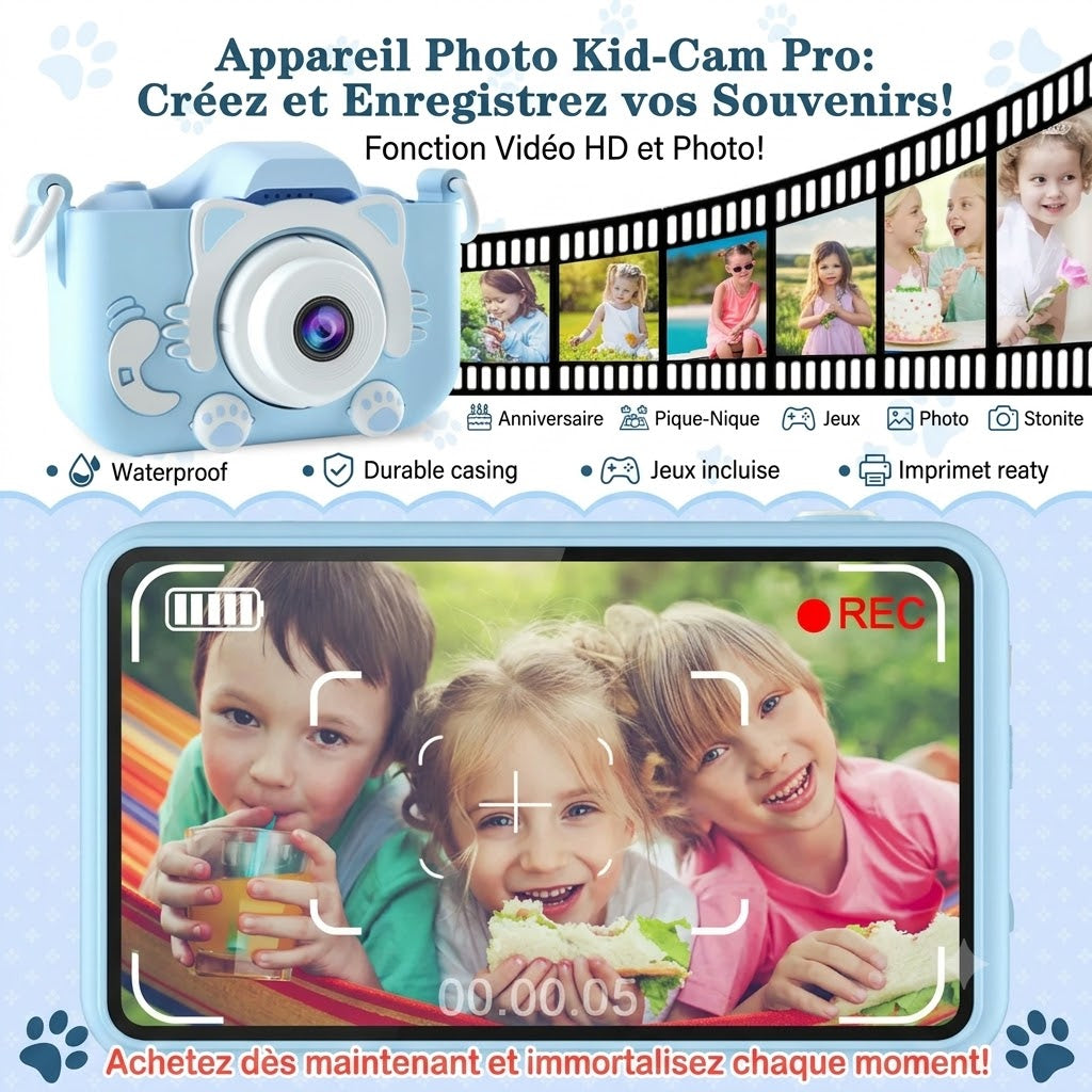 Caméra Enfant Ludique – Le Premier Appareil Photo de Votre Enfant 📸