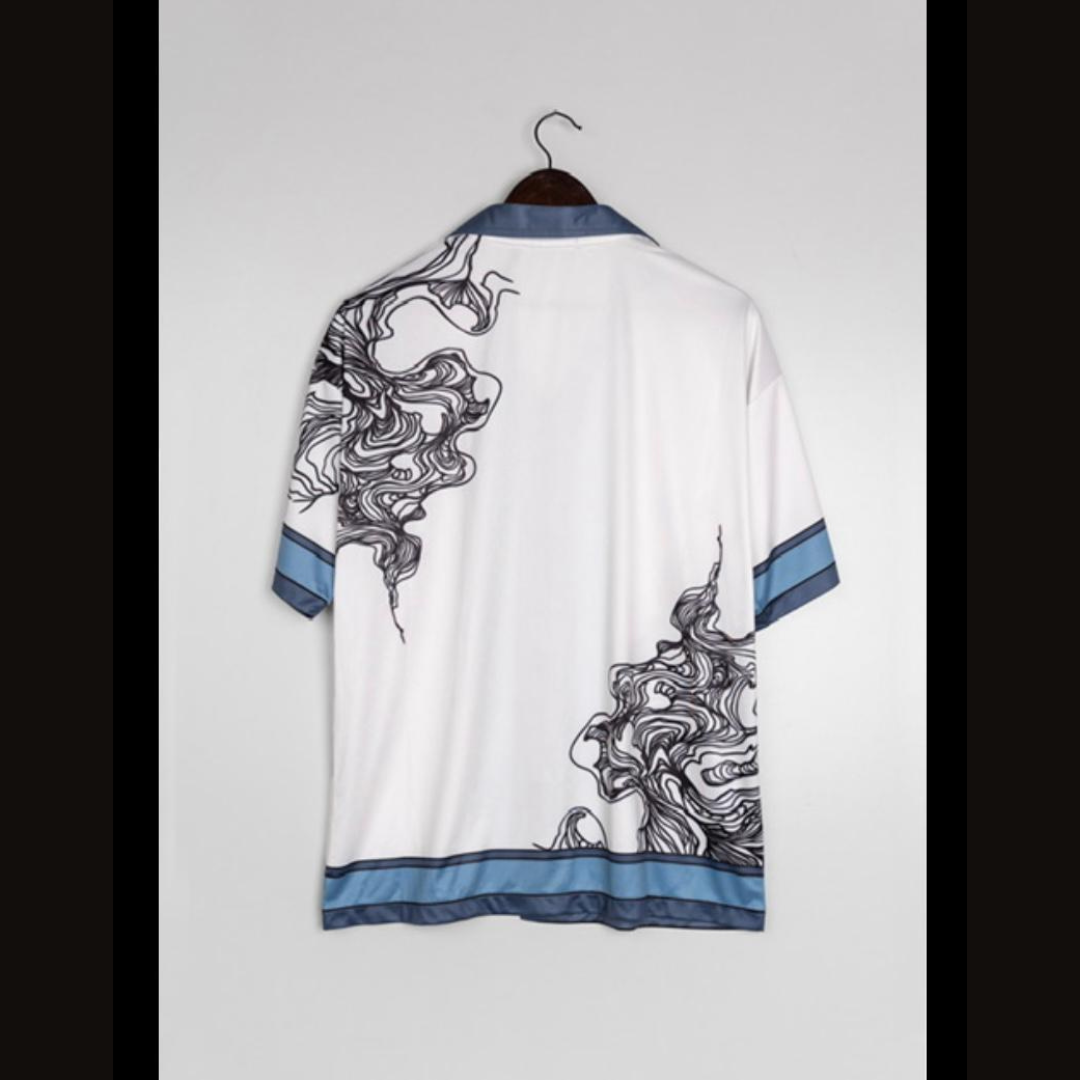 Chemise à manches courtes avec motif abstrait