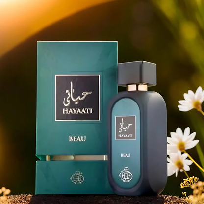 🌿 Hayaati Beau – Eau de Parfum masculine boisée & fraîche, éclat irrésistible au quotidien