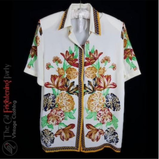 Chemise à manches courtes avec imprimé floral