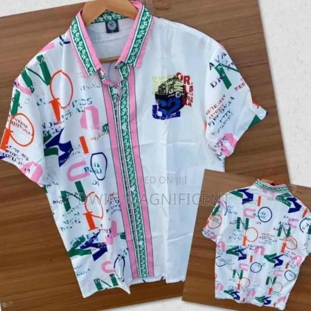Chemise à manches courtes a imprimé graphique
