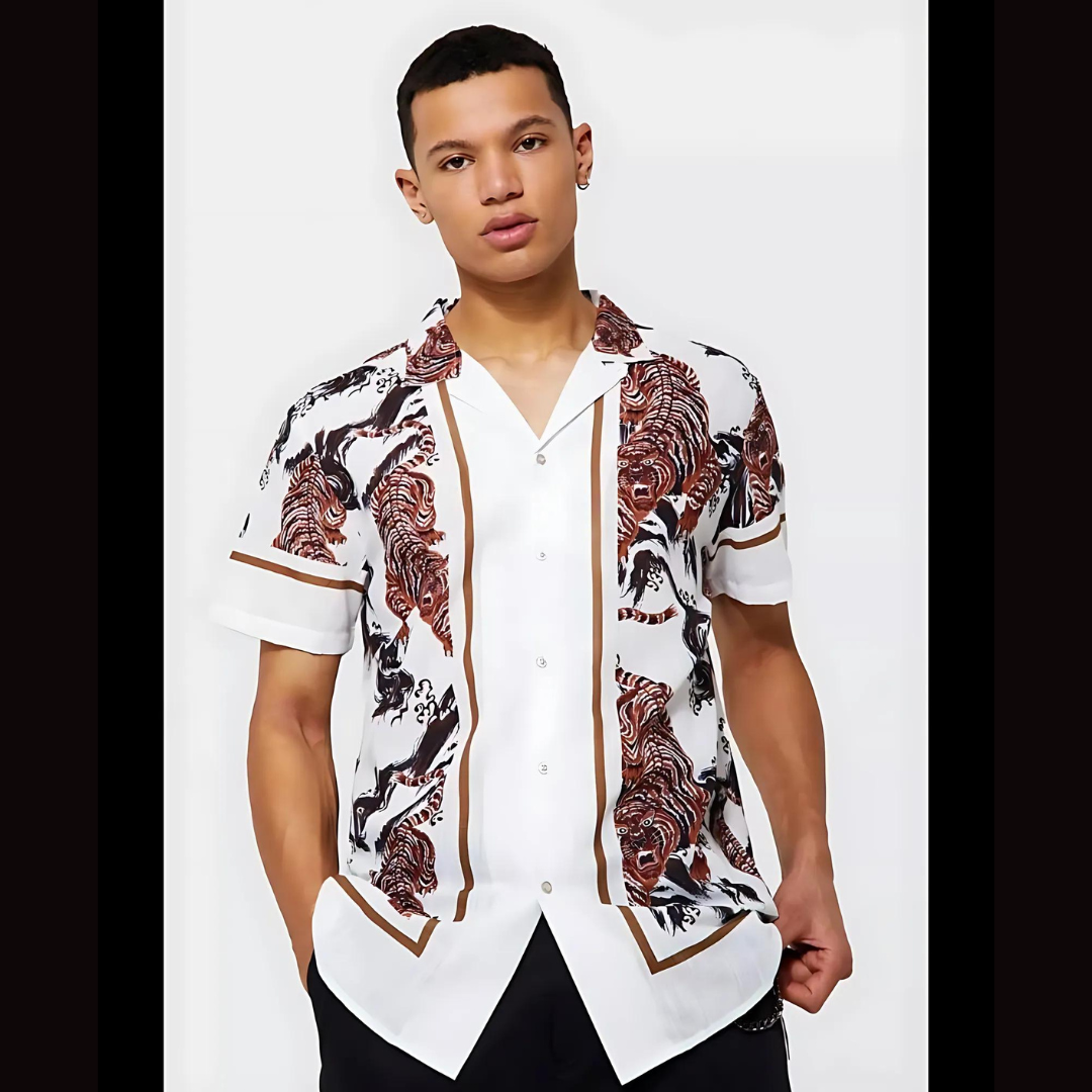 Chemise à rayures verticales