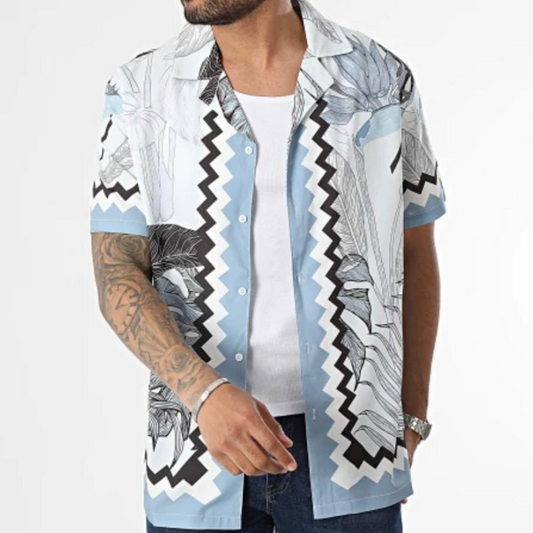 Chemise à imprimé artistique
