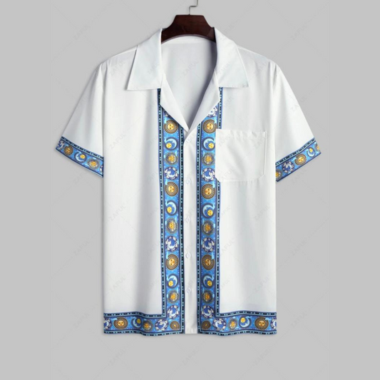 Chemise à motifs classiques et élégants
