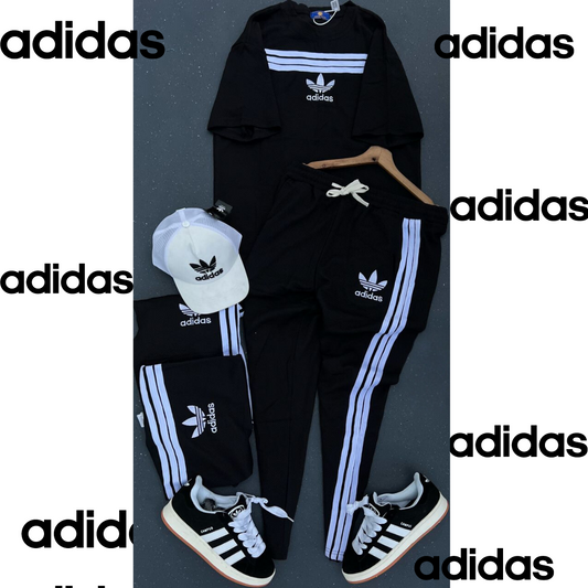 Ensemble Adidas 2 Pièces : T-shirt et Pantalon Jogging Essentiels