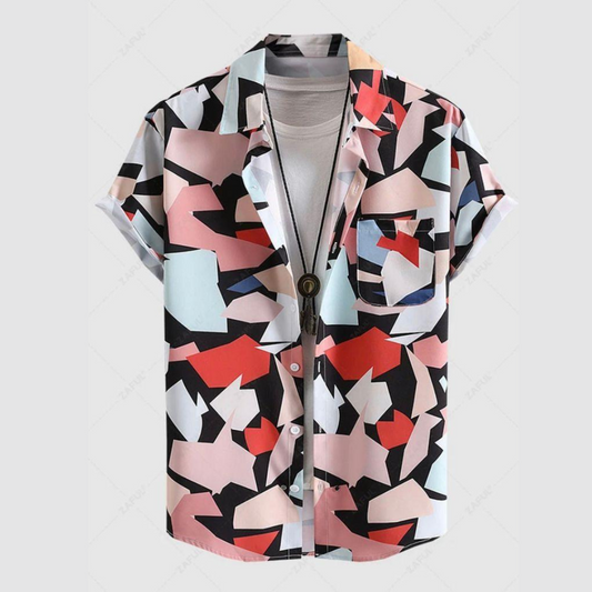 Chemise à Motifs Géométriques - Style et Confiance