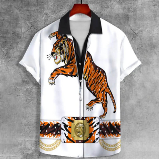 Chemise à Motif Tigre - Audace et Élégance