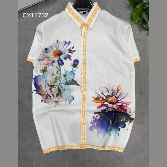 Chemise à Motifs Floraux - Élégance et Modernité