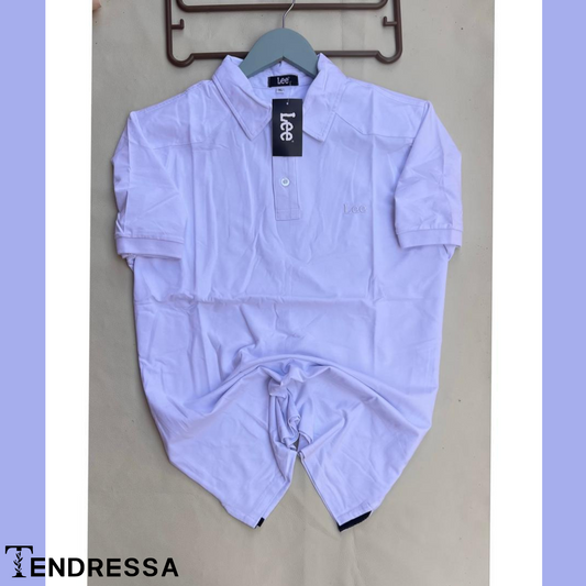 Élégance Pure: Polo Blanc Leco avec Finitions , Luxe et Confort Suprême"