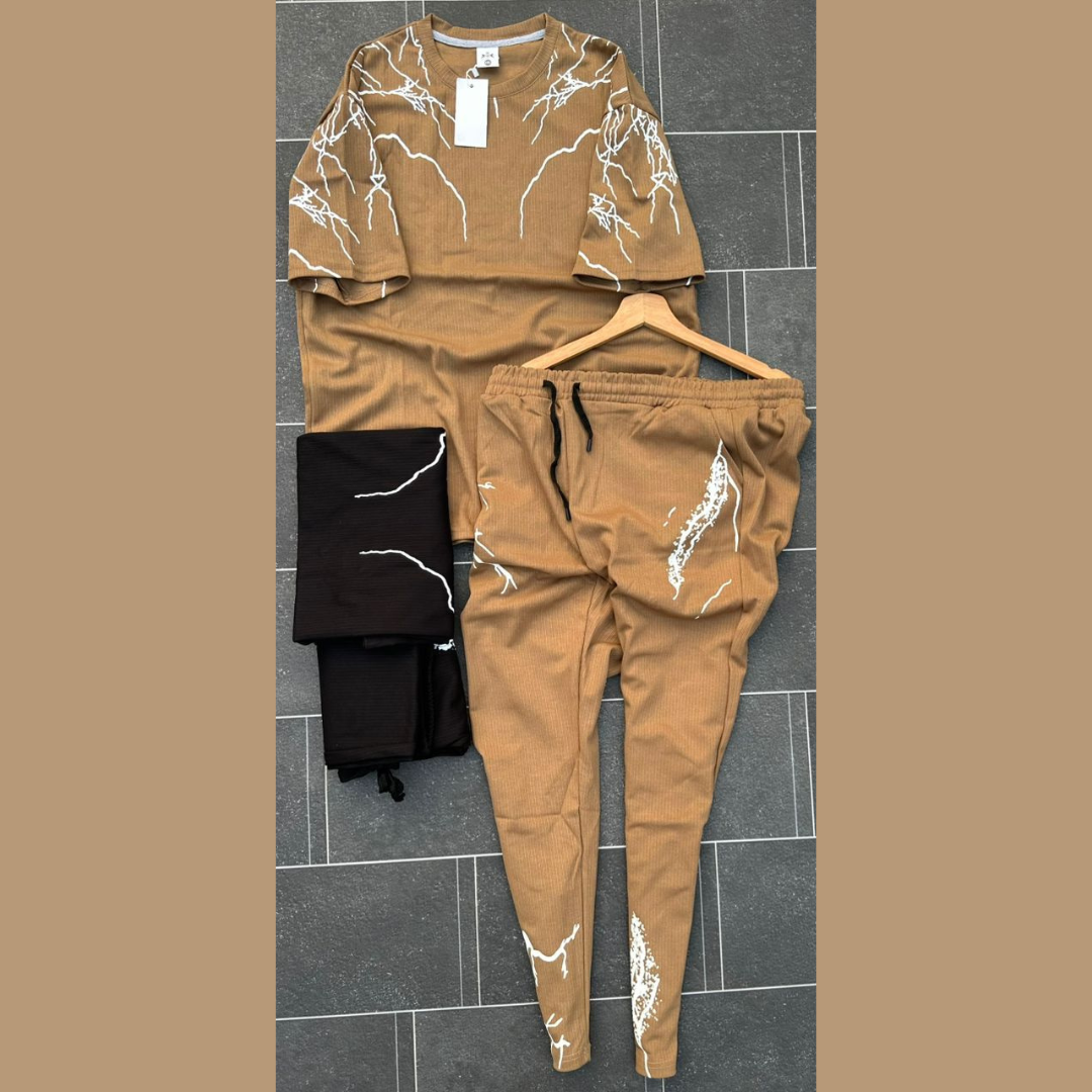 Ensemble 2 Pièces : Haut et Pantalon Jogging Élégants et Luxueux