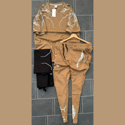 Ensemble 2 Pièces : Haut et Pantalon Jogging Élégants et Luxueux