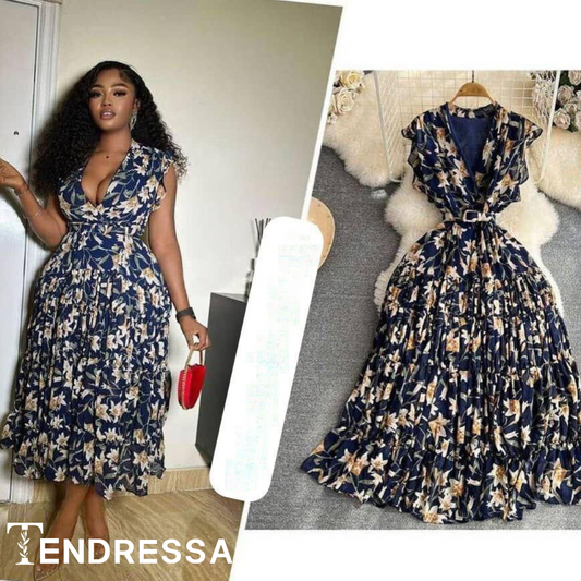 Robe Élégante à Manches Courtes