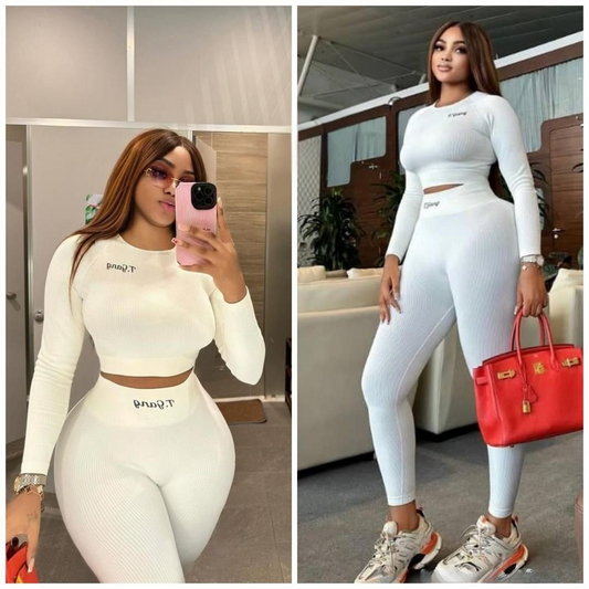 Ensemble de Sport Blanc Élégant et Confortable