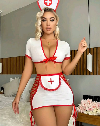 Déguisement Sexy Infirmière – Ensemble Séduction à Dentelle