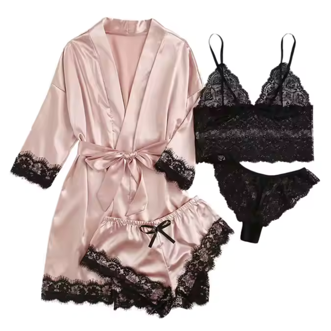 Élégance Sensuelle – Ensemble Satin & Dentelle