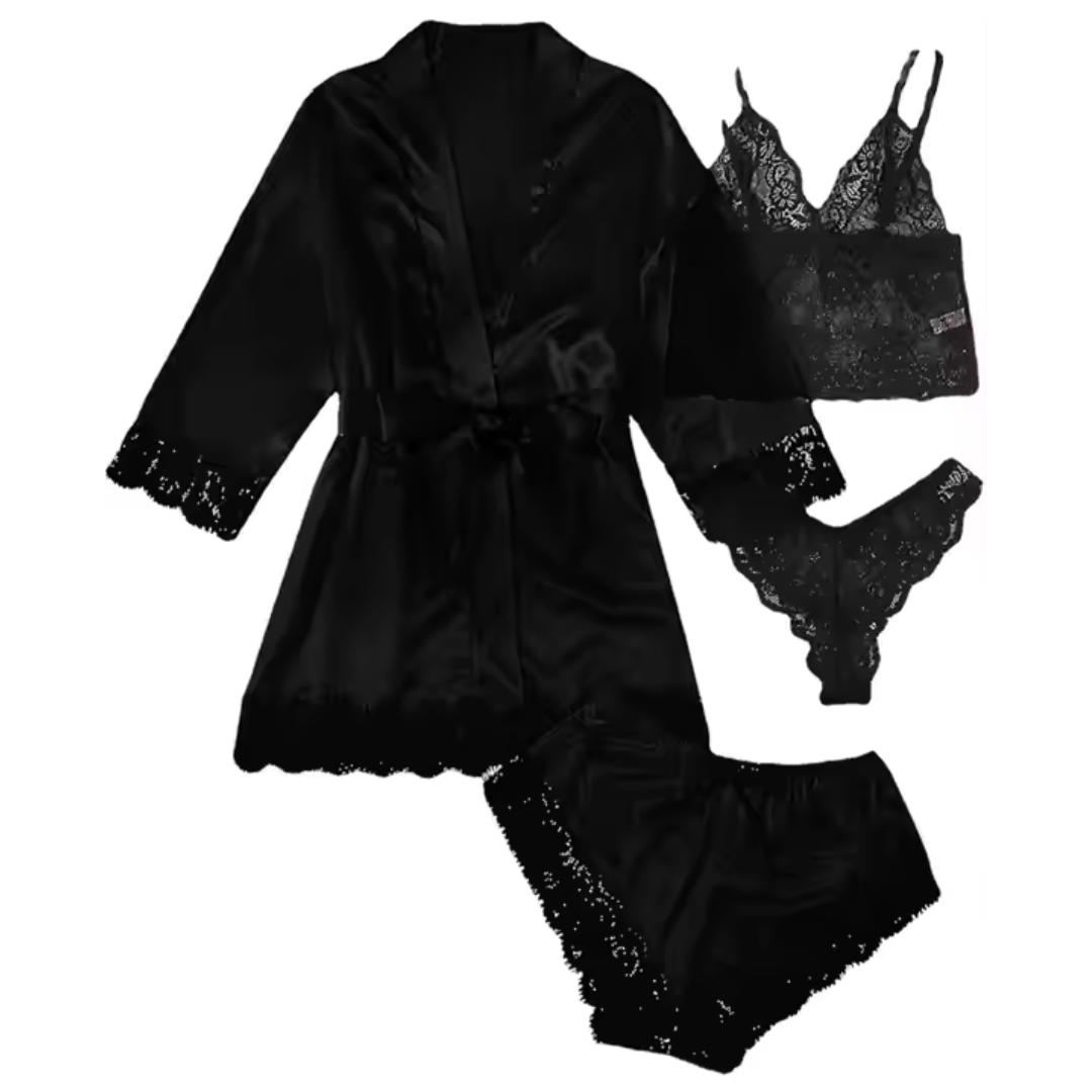 Élégance Sensuelle – Ensemble Satin & Dentelle