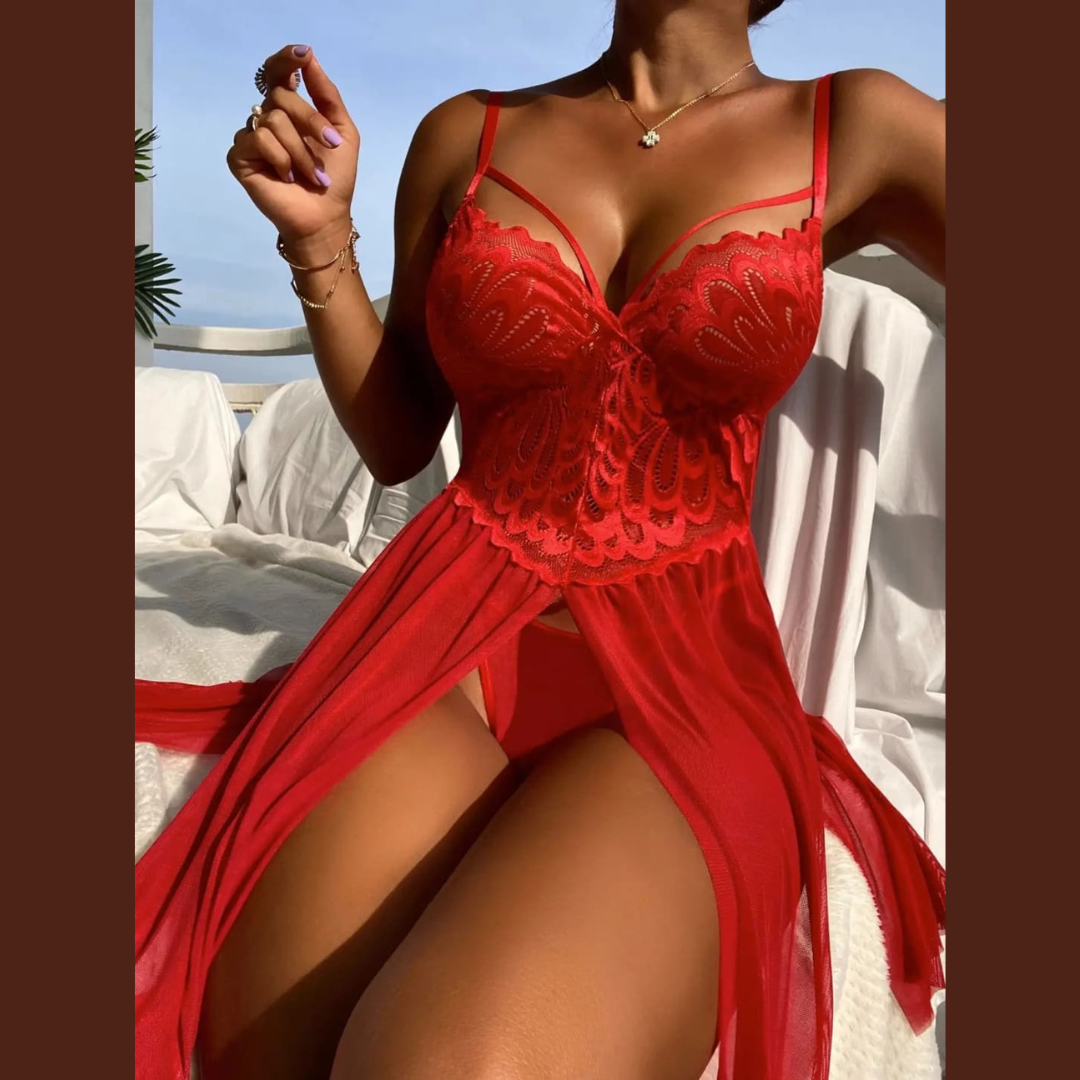 Baby-doll “Red Desire” – Allume la passion, embrase tes nuits !