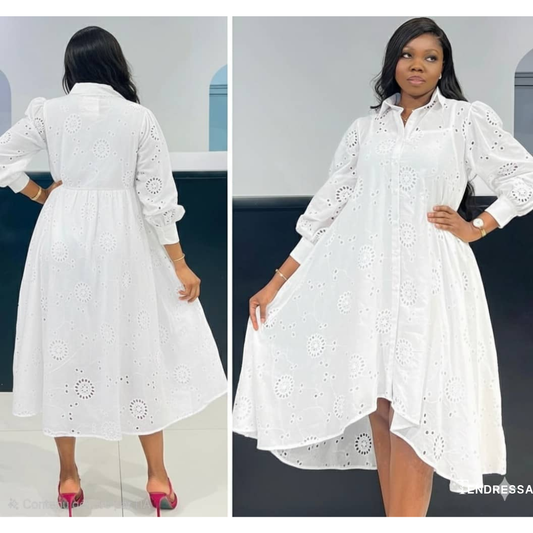 Robe Blanche en Dentelle – Élégance et Charme Intemporel