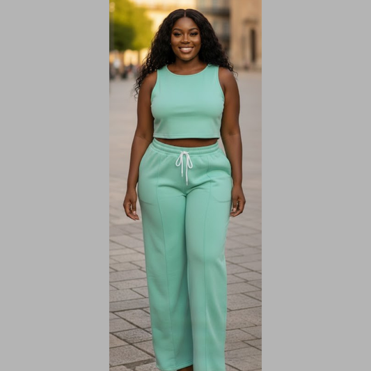 Ensemble Casual Mint – Confort Premium & Style Minimaliste