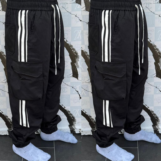 Jogging Cargo Street – Détail Triple Bande