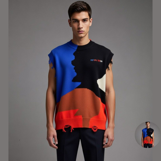 Gilet Streetwear Multicolore – Style Urbain Impactant